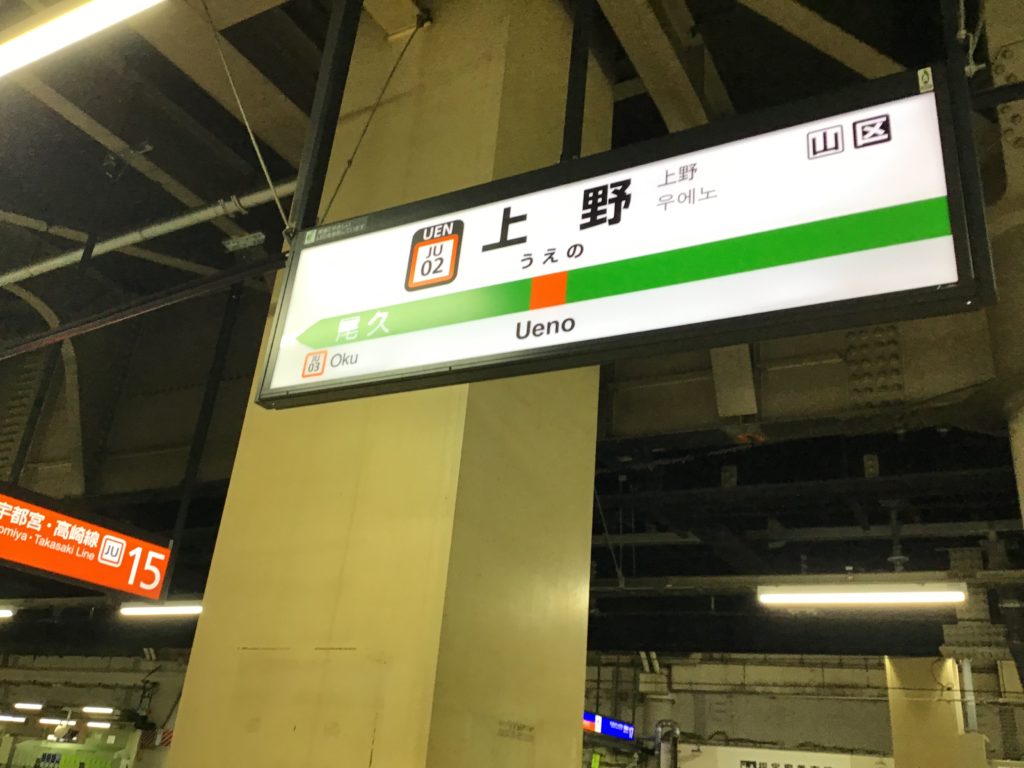 上野駅から桝形屋へ
